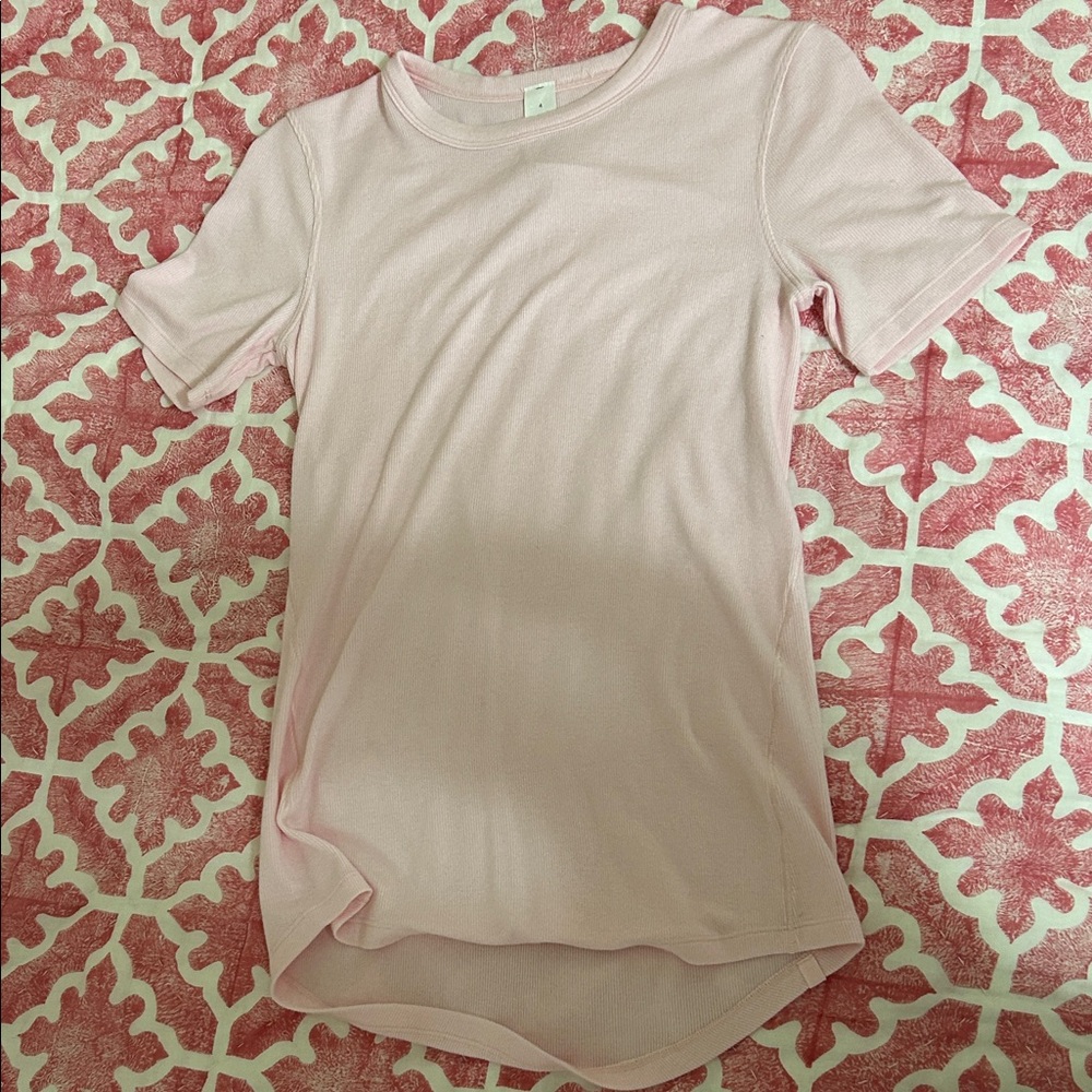 Pink Lululemon Cotton Tee